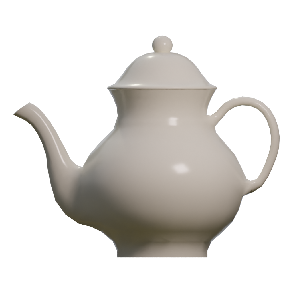 Left view of the Teapot 3D model