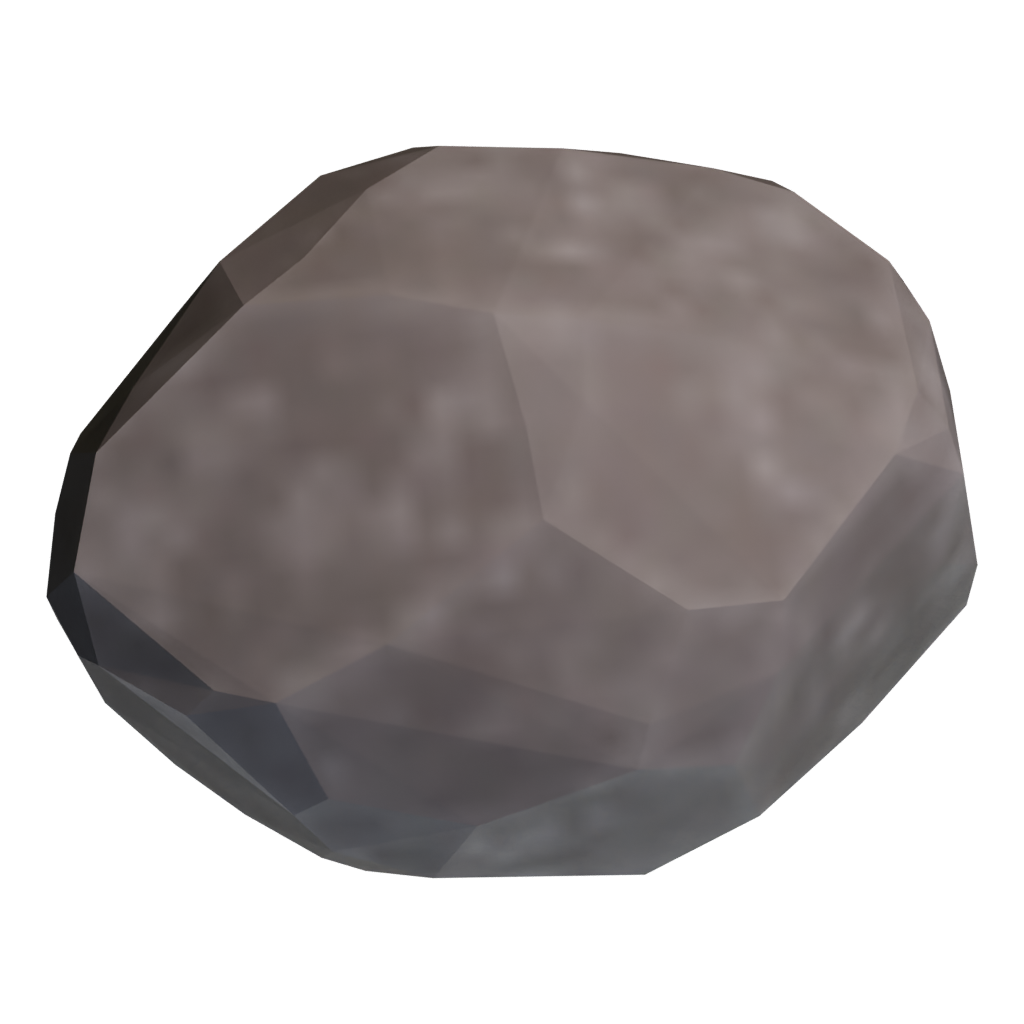 Bottom view of the Rock 3D model