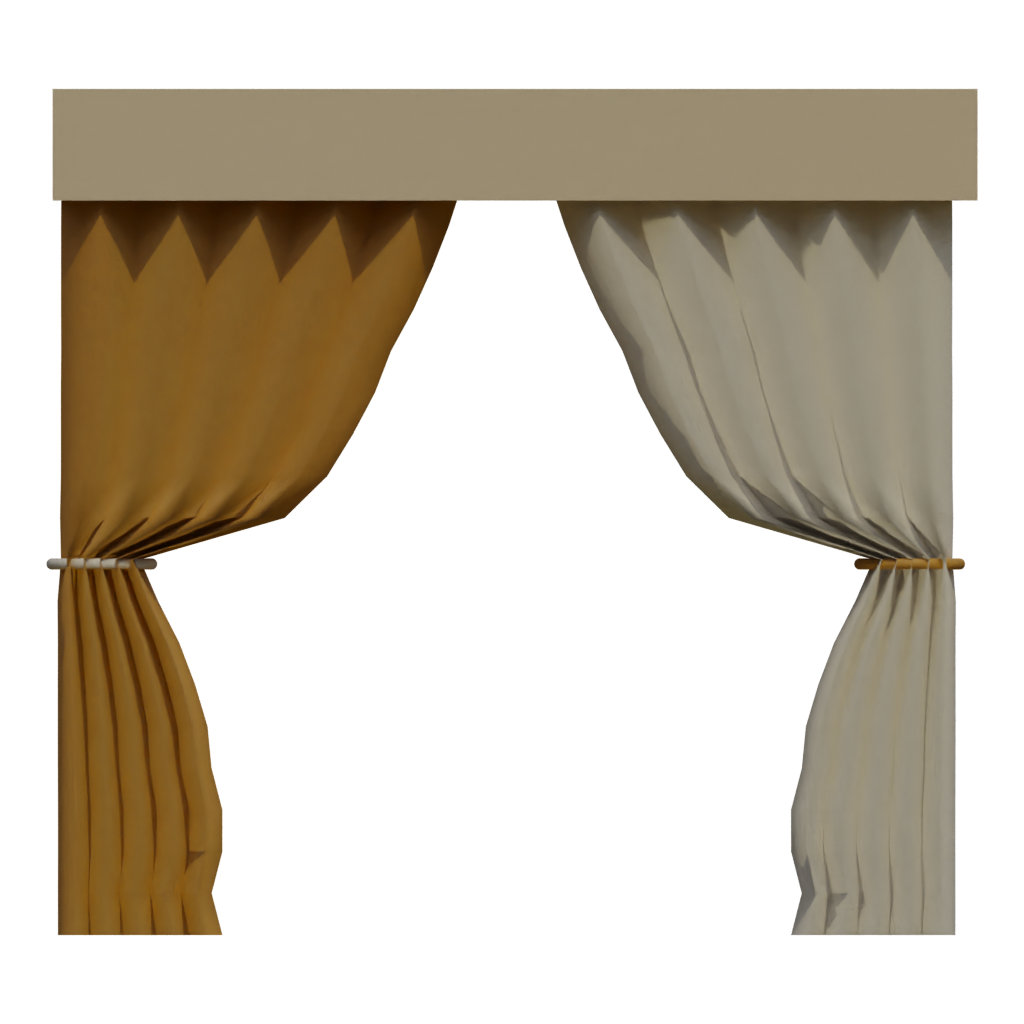 Front view of the Curtains 11 3D model