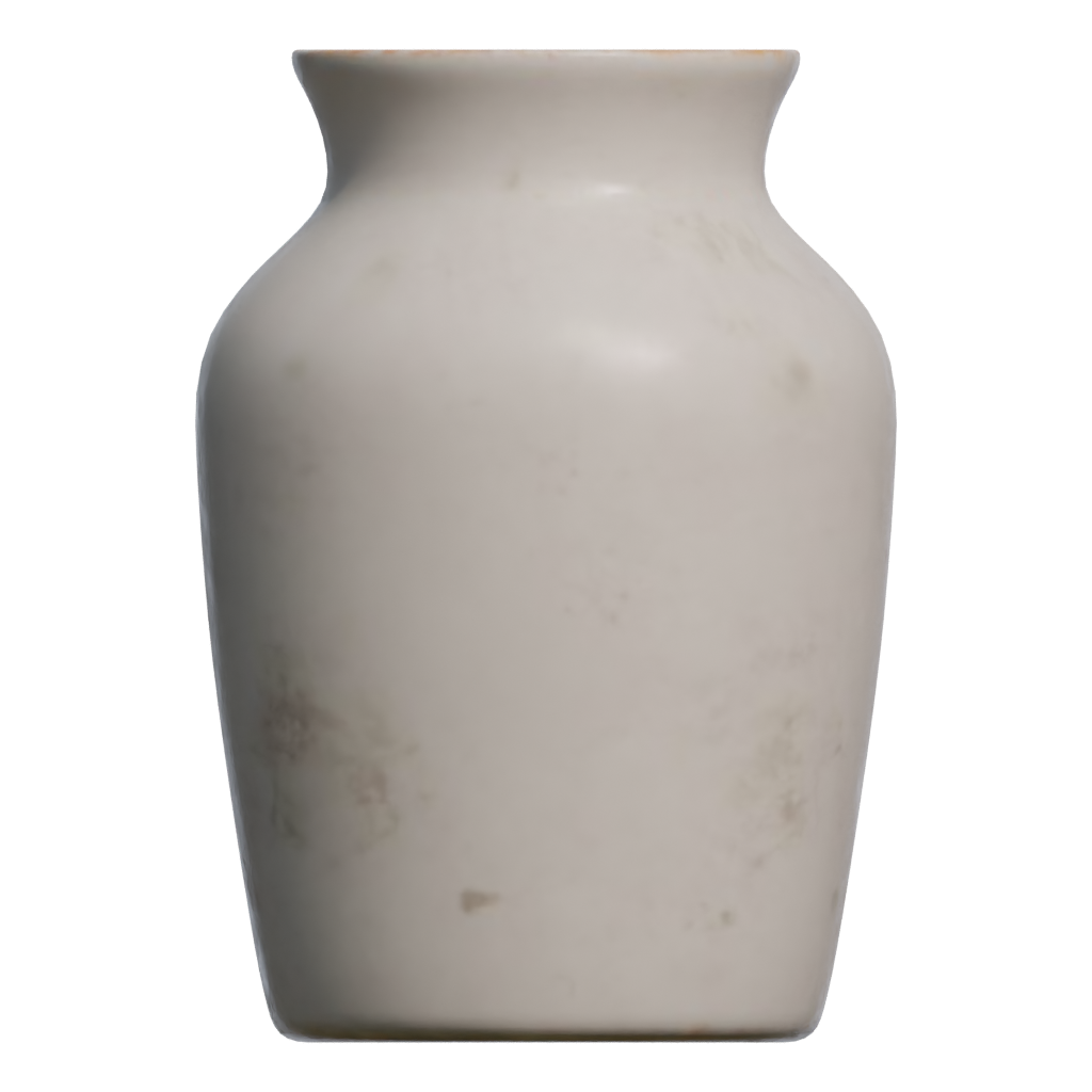 Back view of the Ceramic Vase 3D model