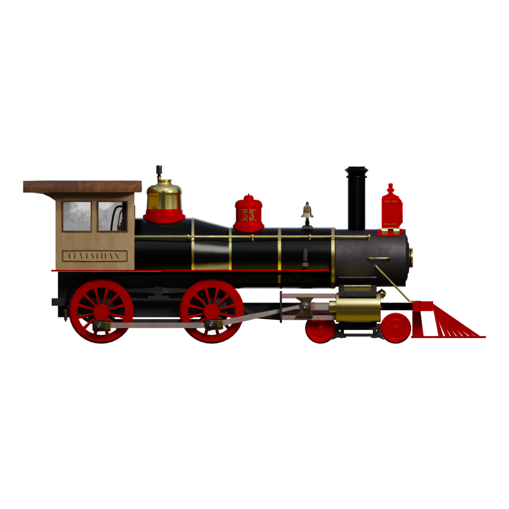 Back view of the Locomotive 3D model