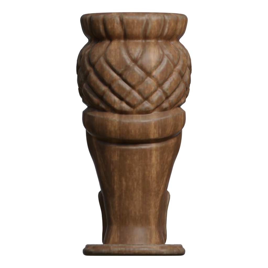 Back view of the Tiki Totem Sculpt 3D model