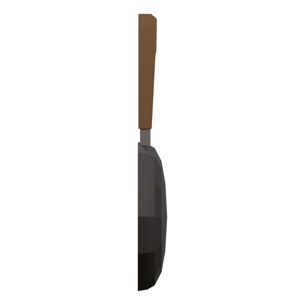 Left view of the Small Frying Pan 3D model