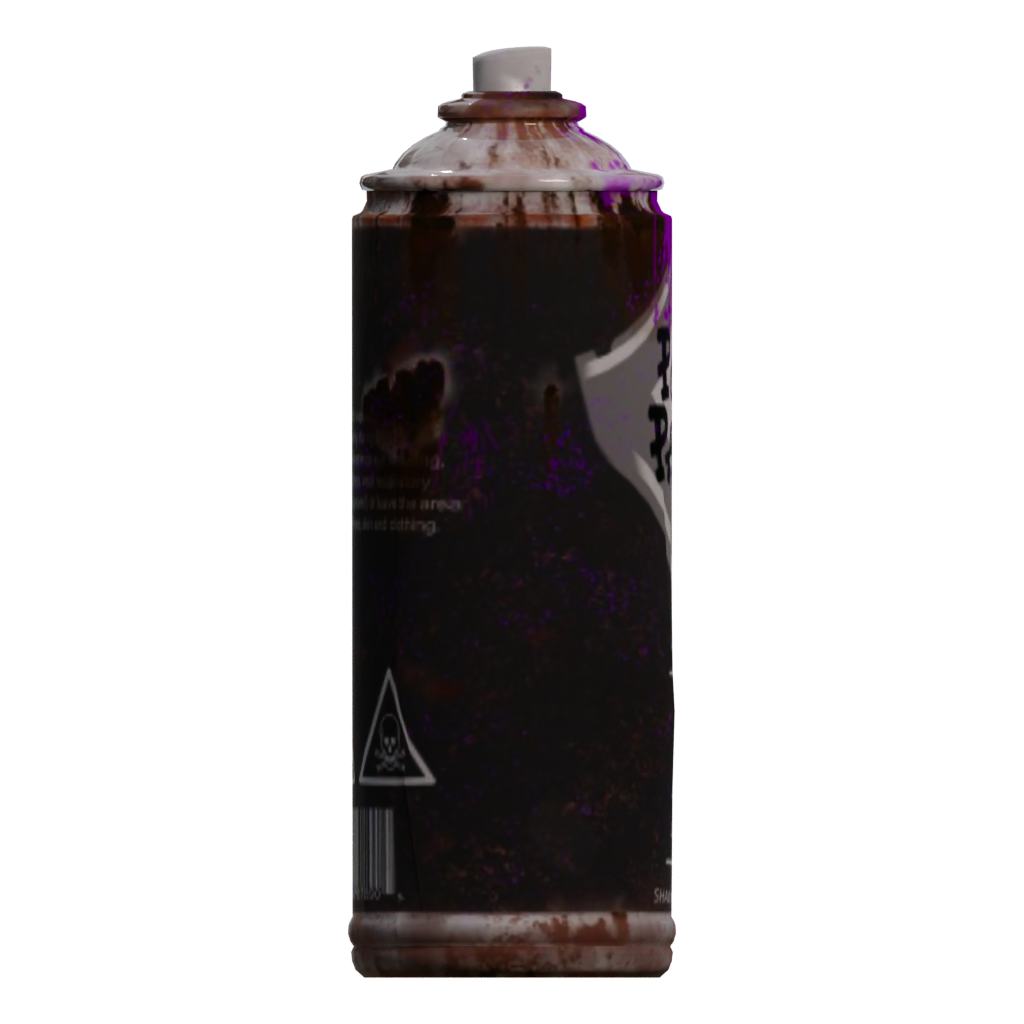 Right view of the Spray Paint Bottles 3D model
