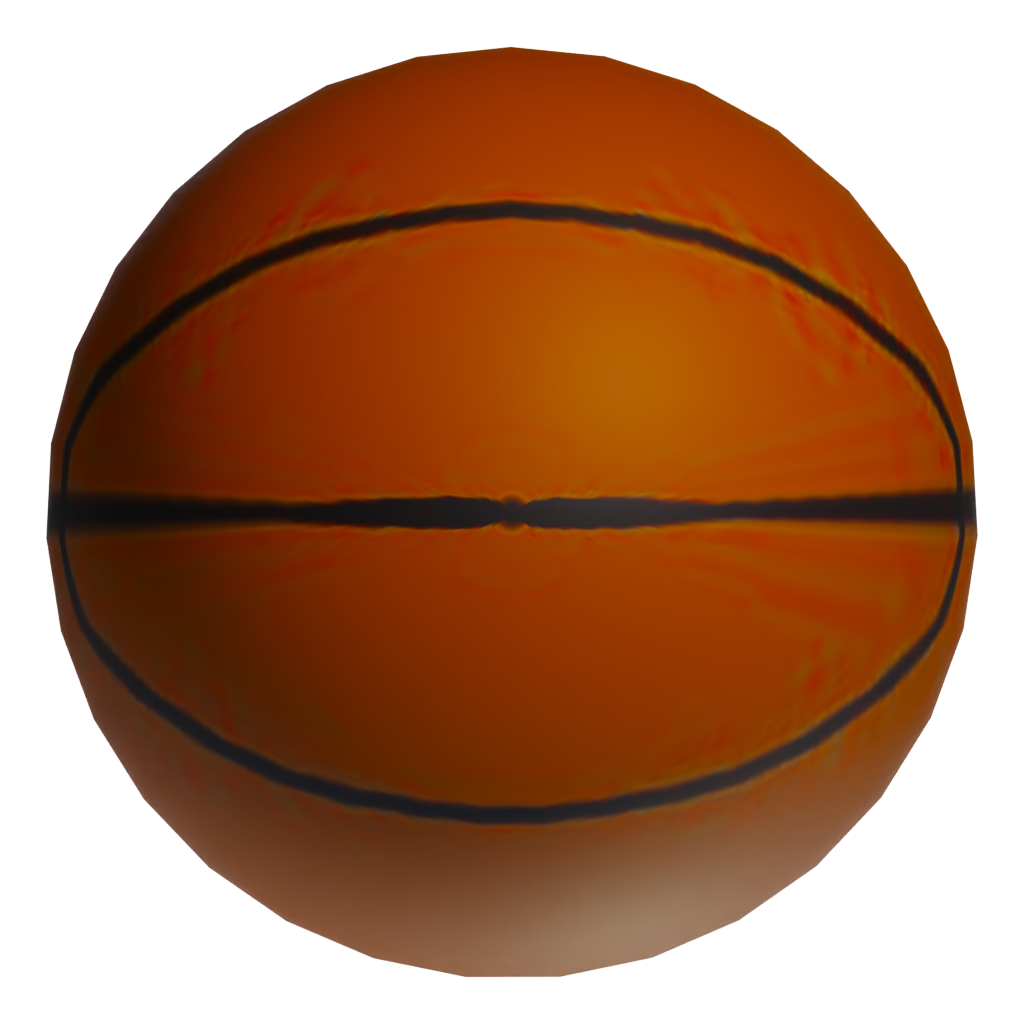 Top view of the Basketball A0005 3D model