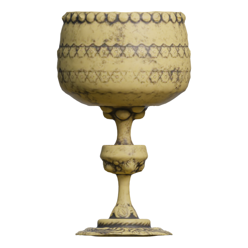 Front view of the Old Cup 3D model