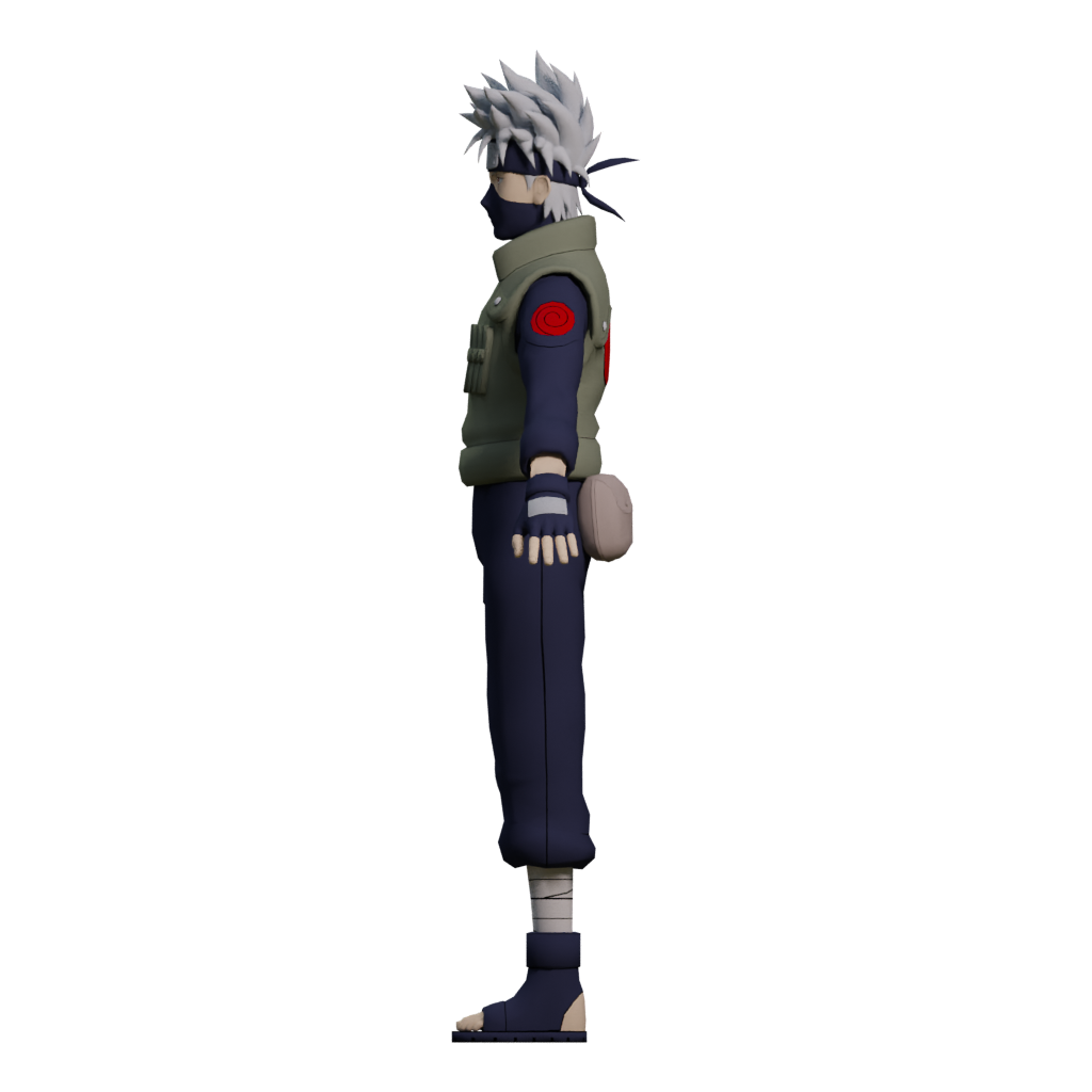 Left view of the Hatake Kakashi 3D model