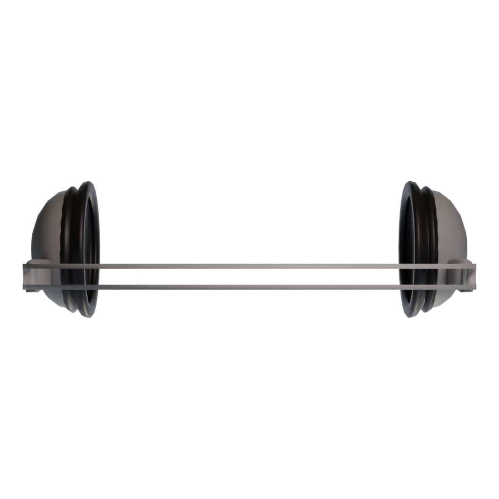 Top view of the Low Polygon Headphone 3D model