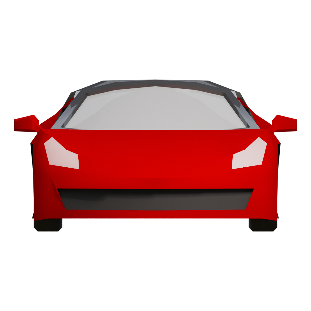 Front view of the Lamborghini Aventador 3D Car Model 3D model