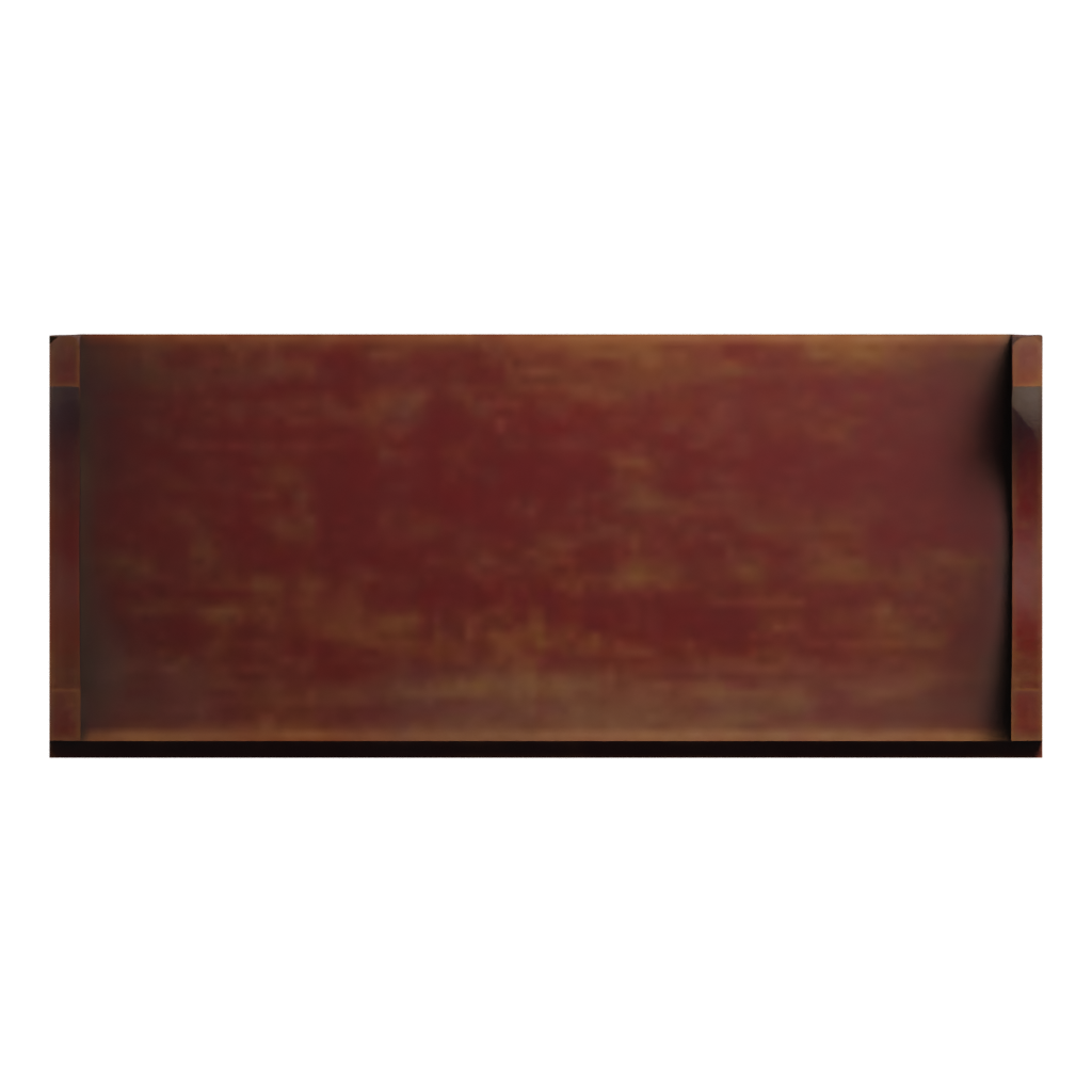 Bottom view of the Painted Wooden Bench 3D model