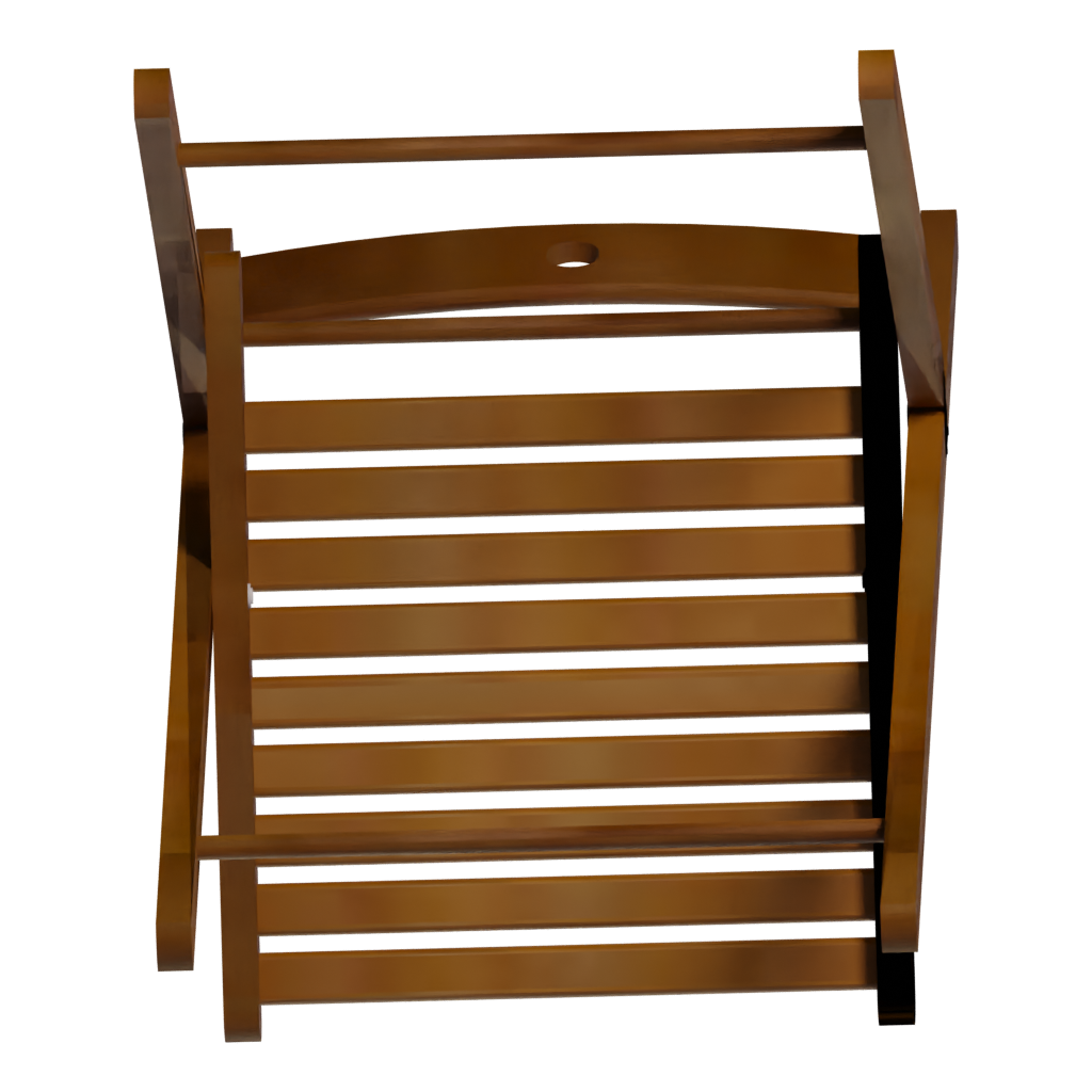 Bottom view of the Kitchen Stool 3D model