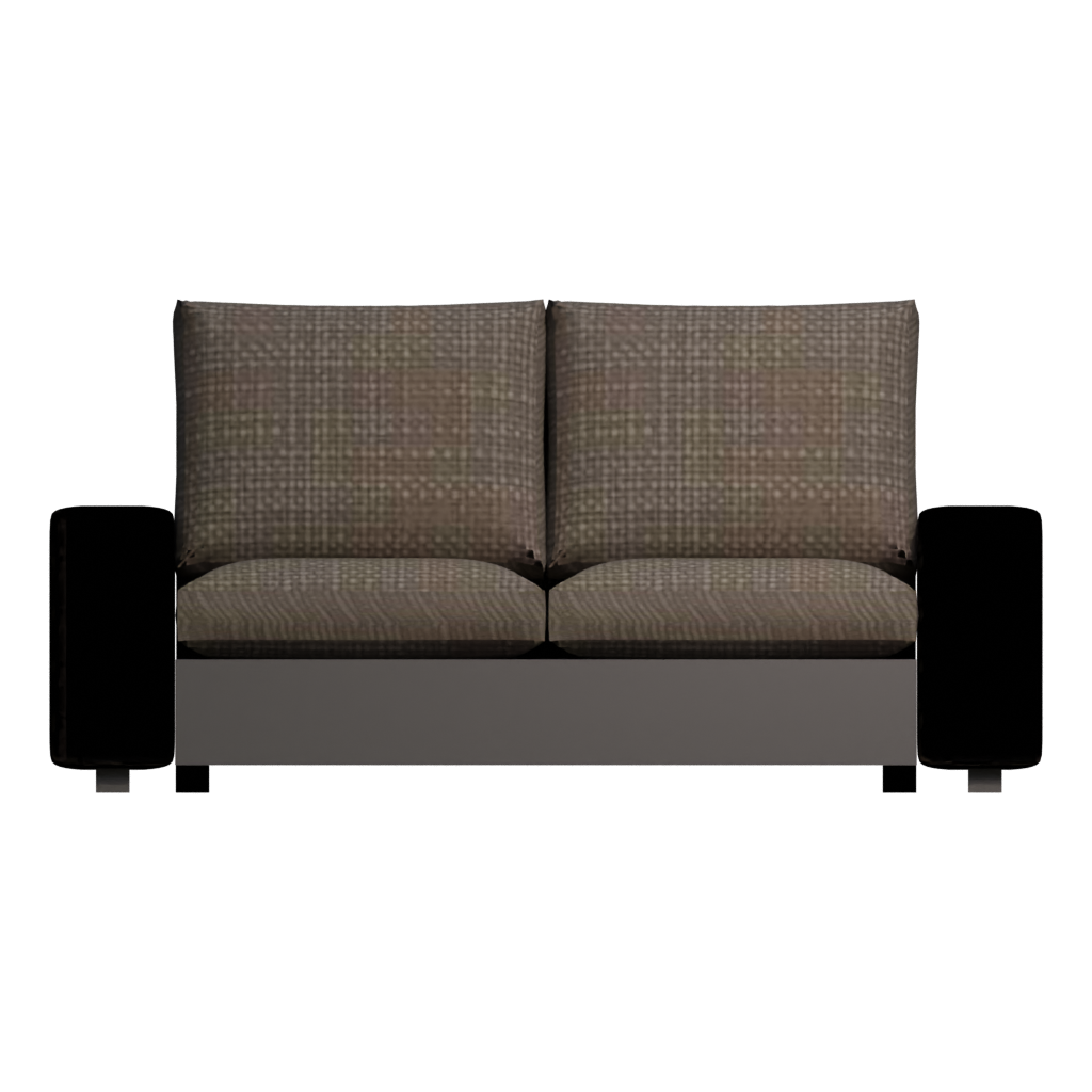 Front view of the Sofa 3D model