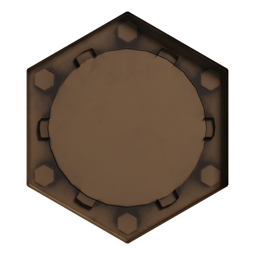 Bottom view of the Street Lamp 55 3D model