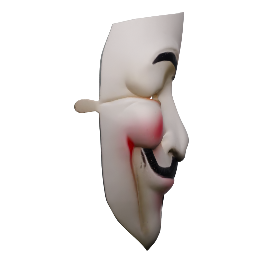 Right view of the Vendetta Mask Guy Fawkes Mask 3D model