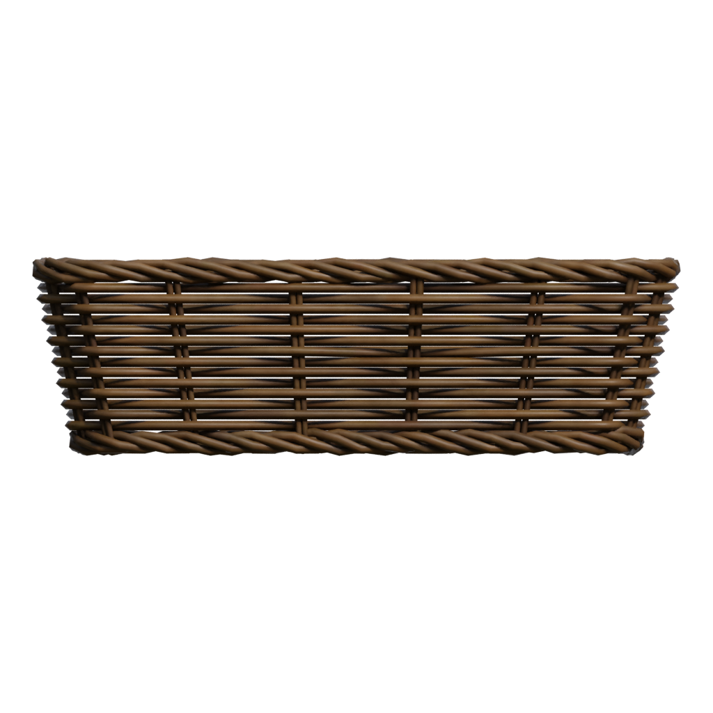 Back view of the Wicker Basket 3D model