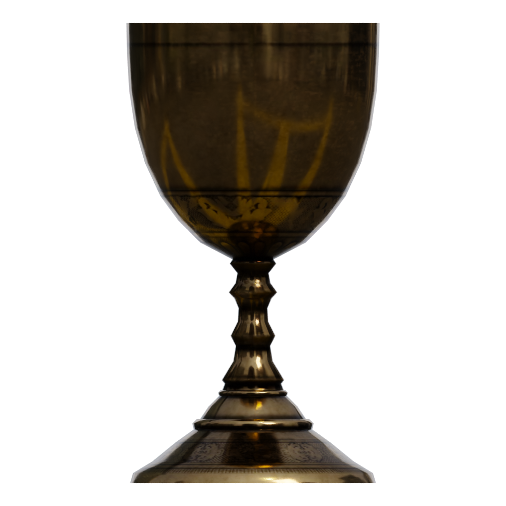 Back view of the Brass Goblets 3D model