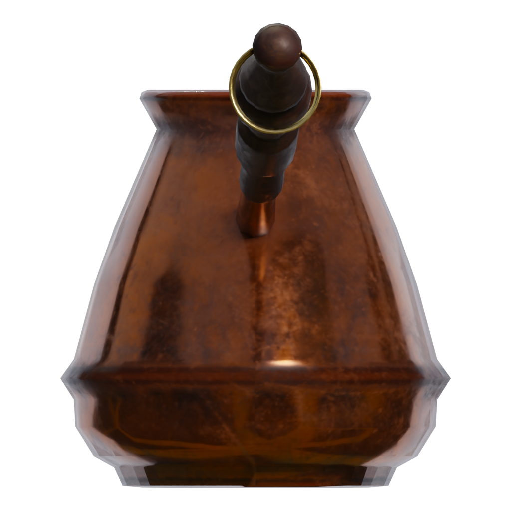Left view of the Shiny Metal Jezve 3D model