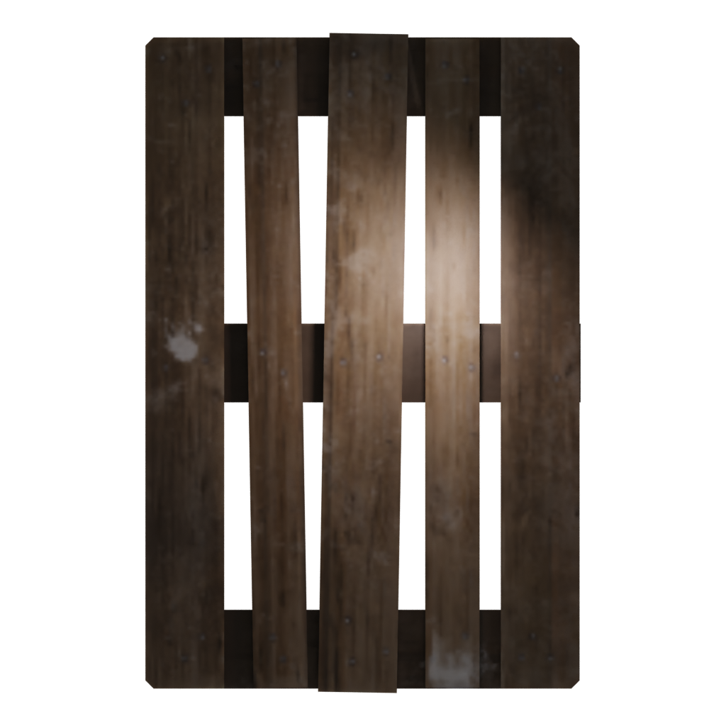 Top view of the Wood Palette 3D model