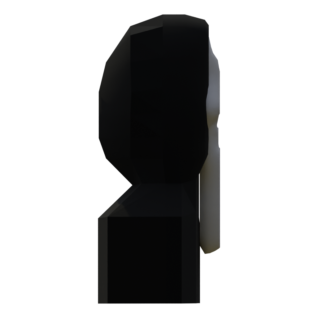 Right view of the Sream Charecter 3D model