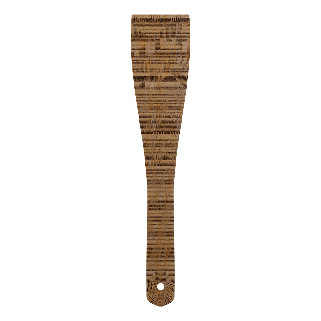 Back view of the Wooden Spatula 3D model