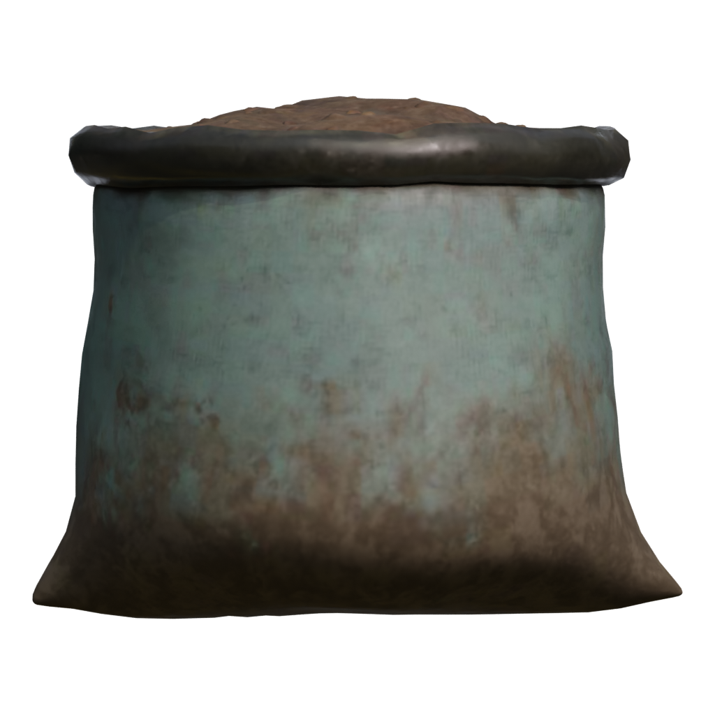 Back view of the Compost Bag 3D model