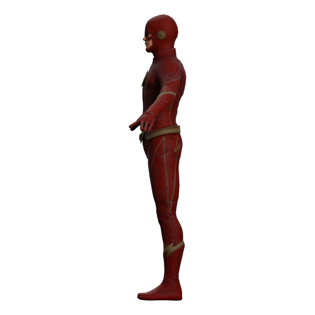 Left view of the Scarlet Speedster 3D model
