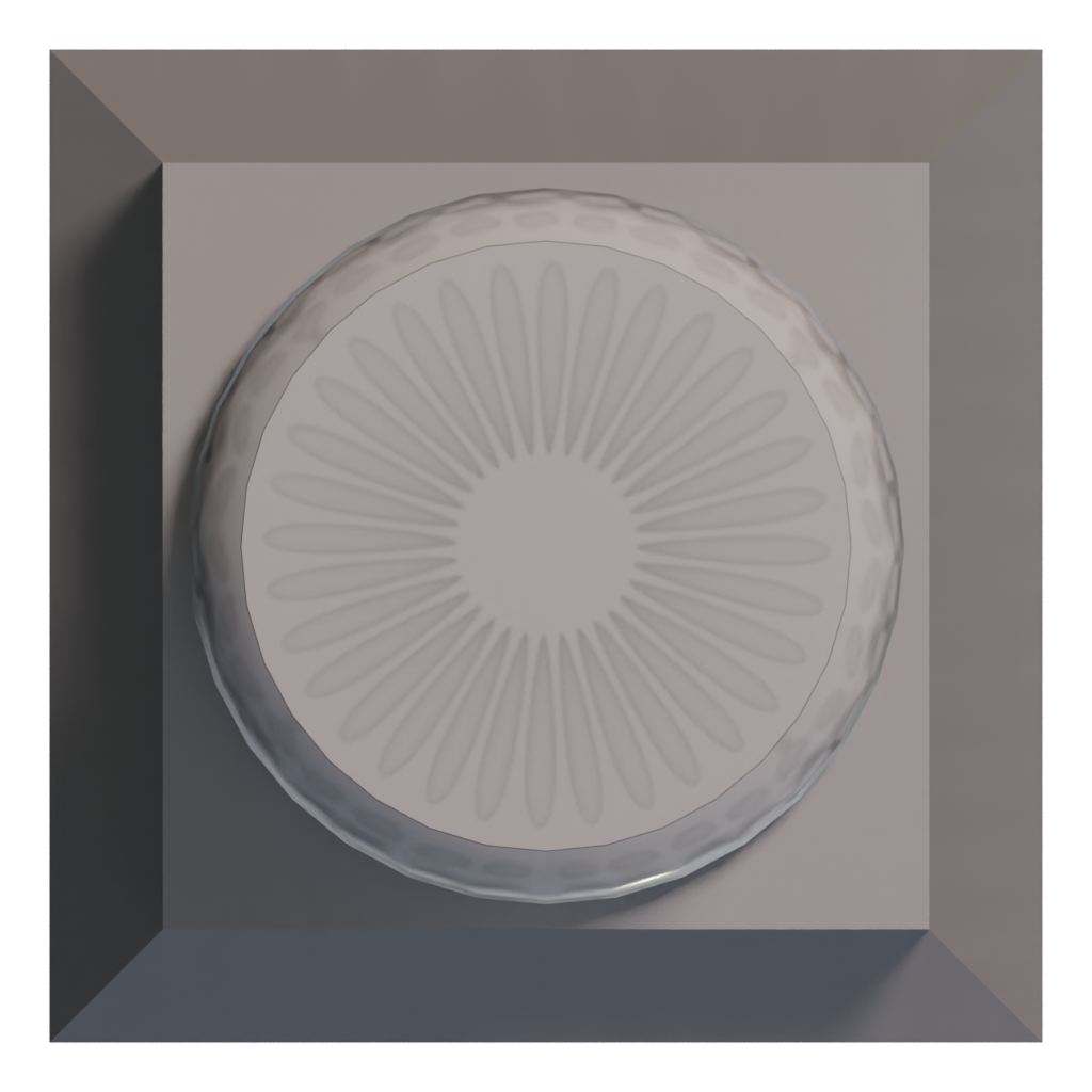 Top view of the Doric Column 3D model