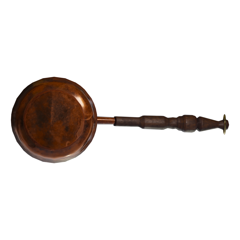 Bottom view of the Shiny Metal Jezve 3D model