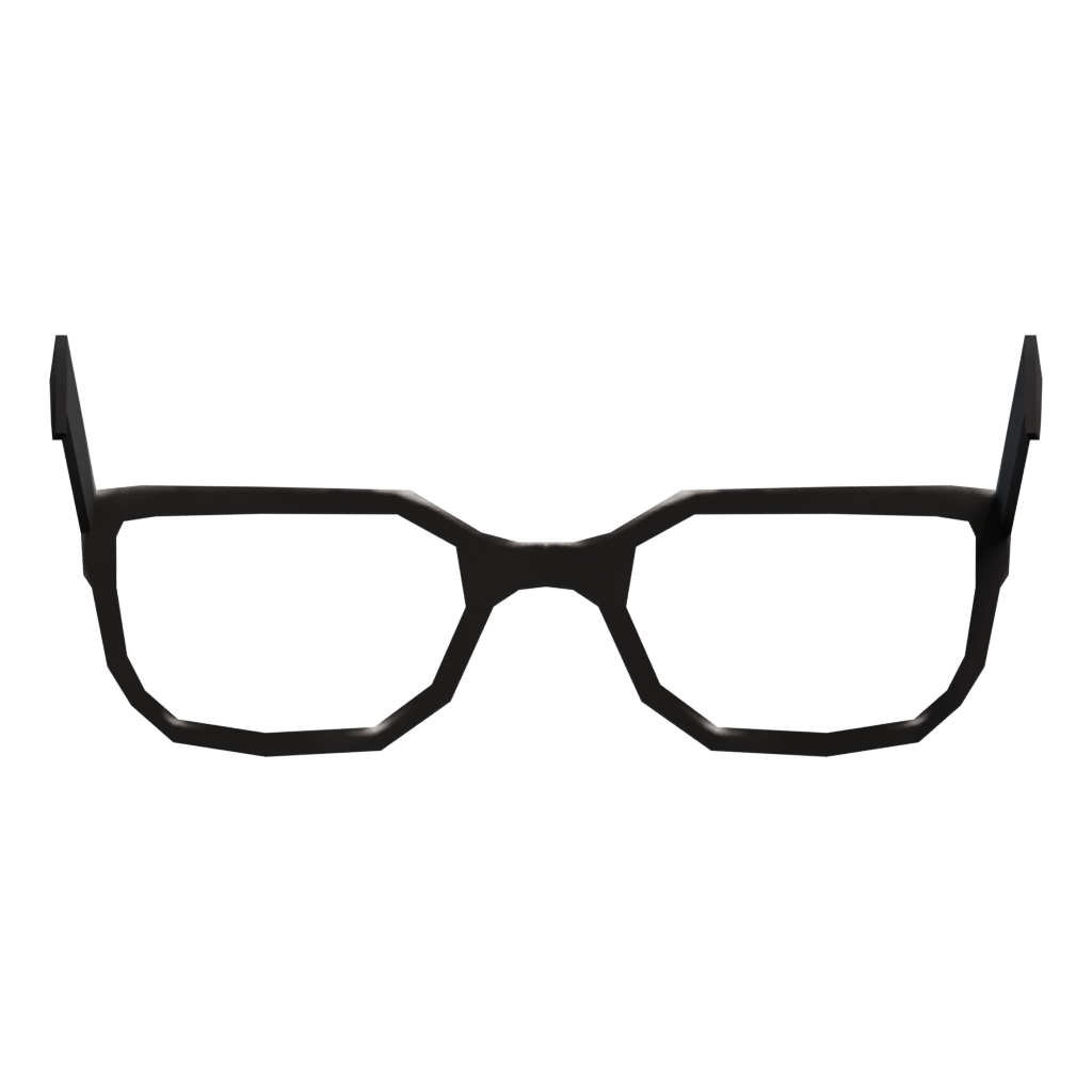 Back view of the Glasses 3D model