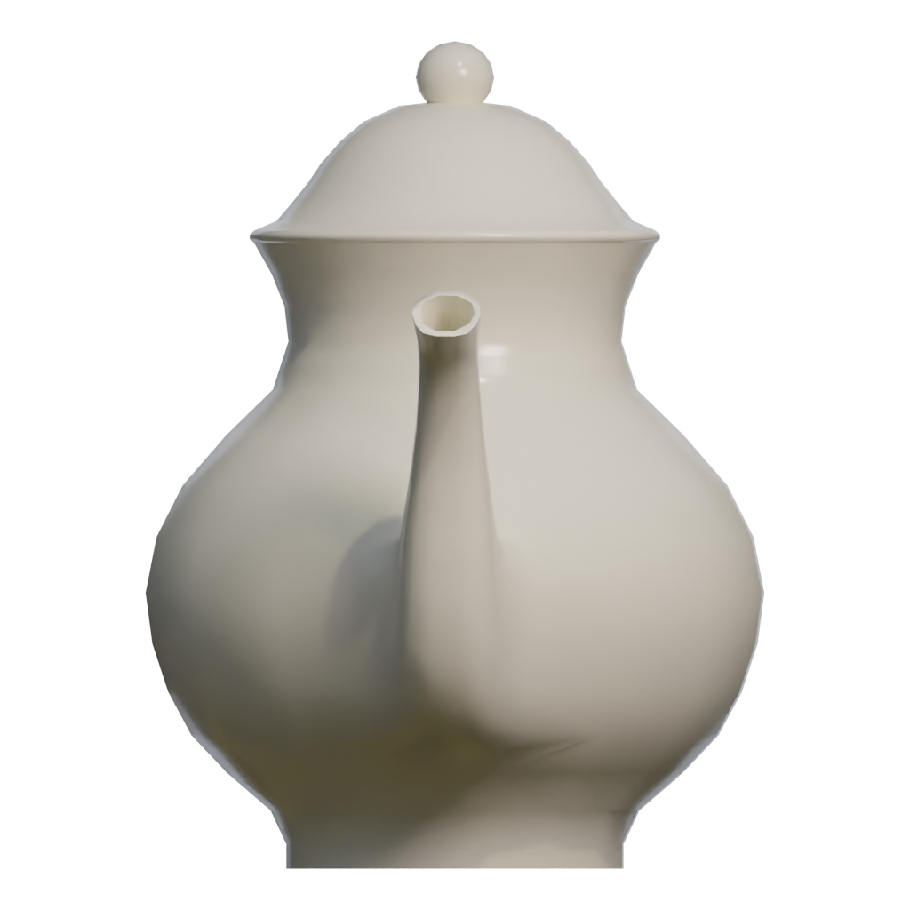 Front view of the Teapot 3D model