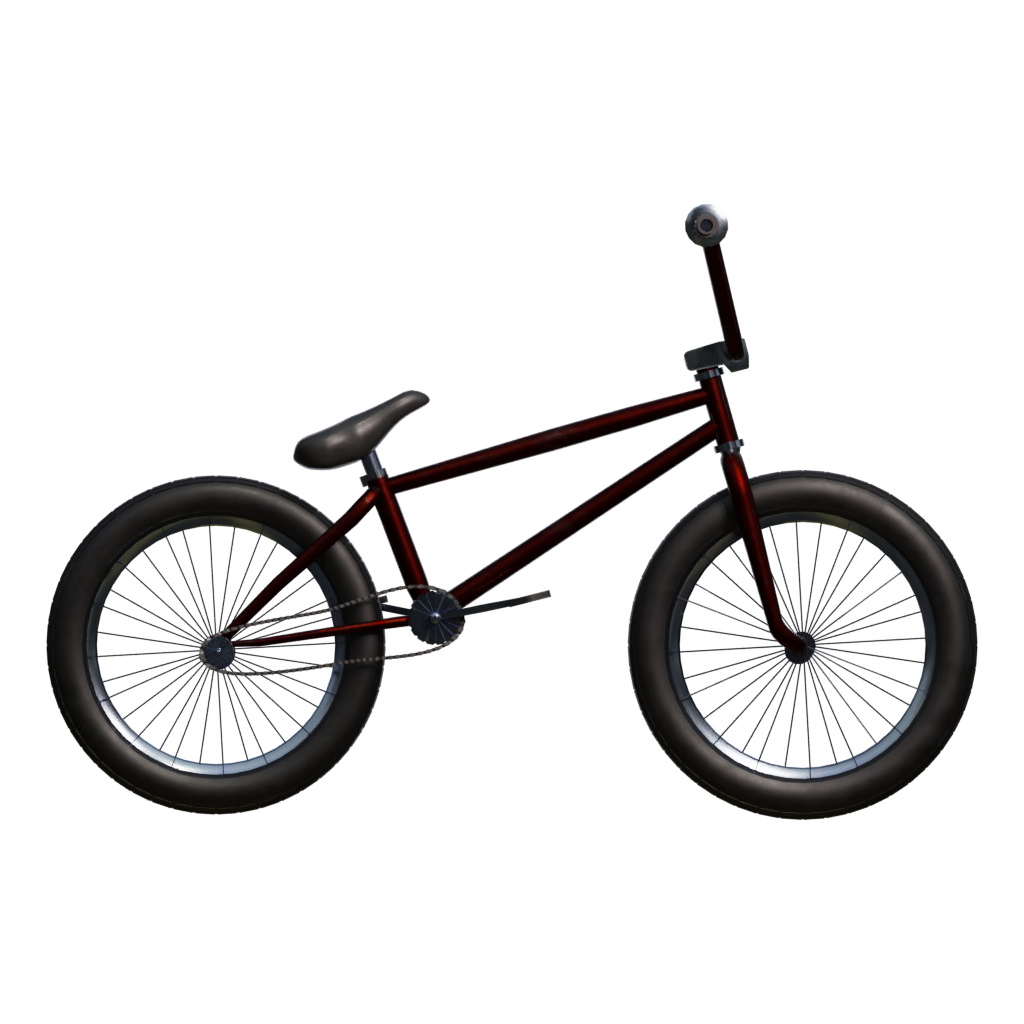 Front view of the BMX Bikes Low Poly 3D model
