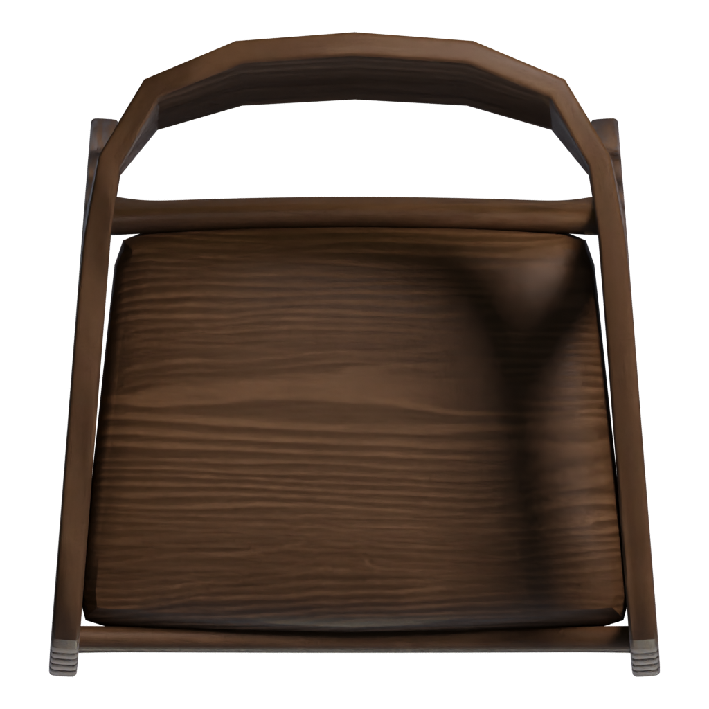 Top view of the Wood Chair 3D model