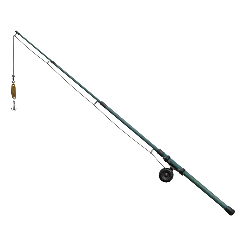 Left view of the Fishing Rod 3D model