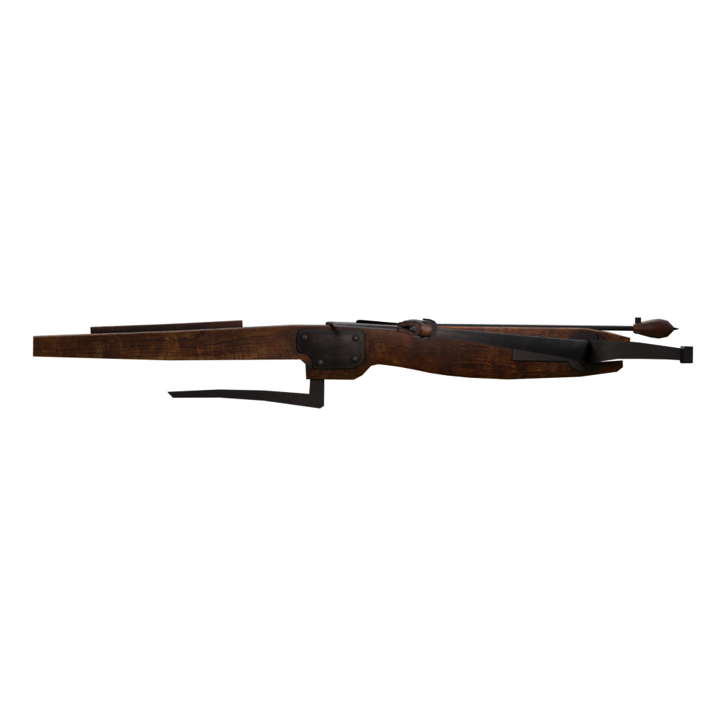 Left view of the Cross Bow And Bolt 3D model