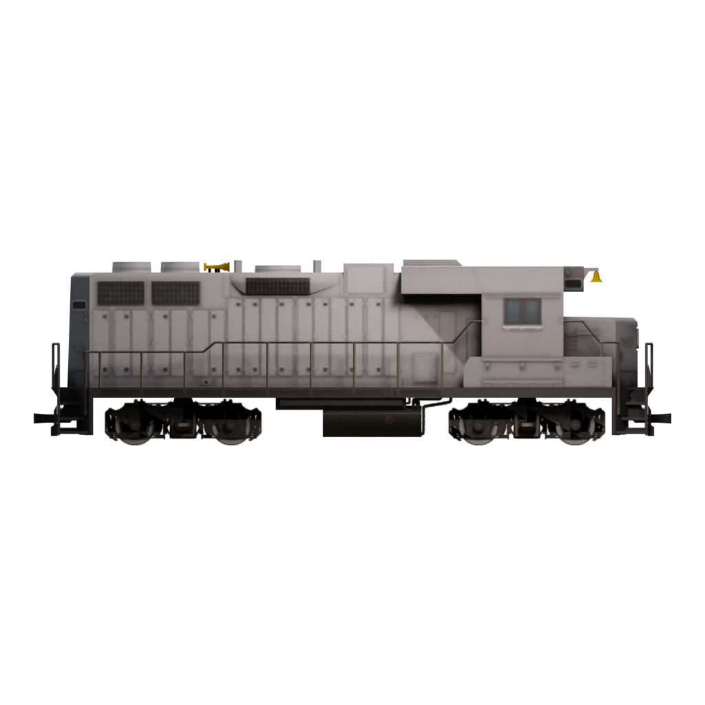Right view of the Freight Train 3D model