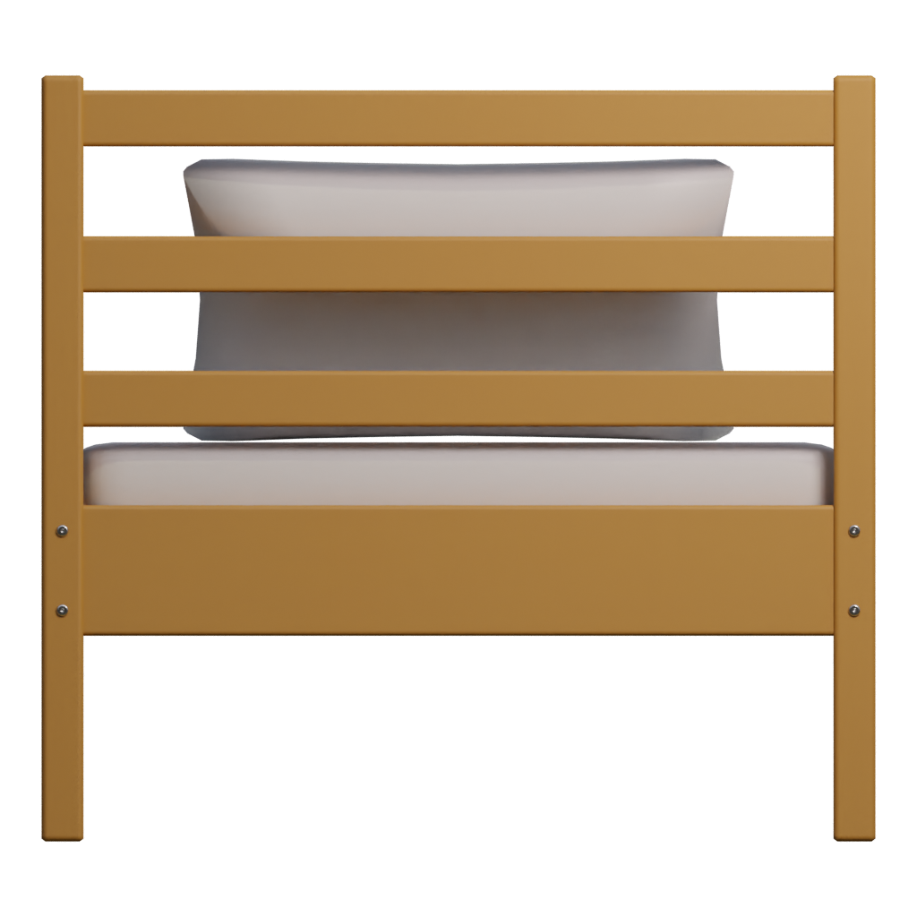 Back view of the Bed Sample 3D model