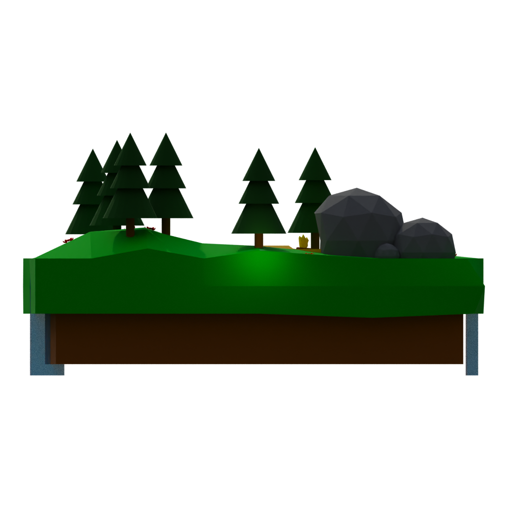 Right view of the Farm Landscape 3D model