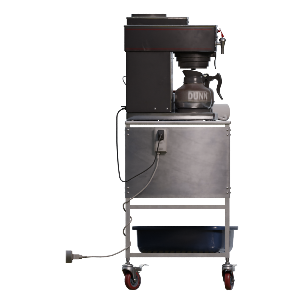 Right view of the Coffee Cart 3D model