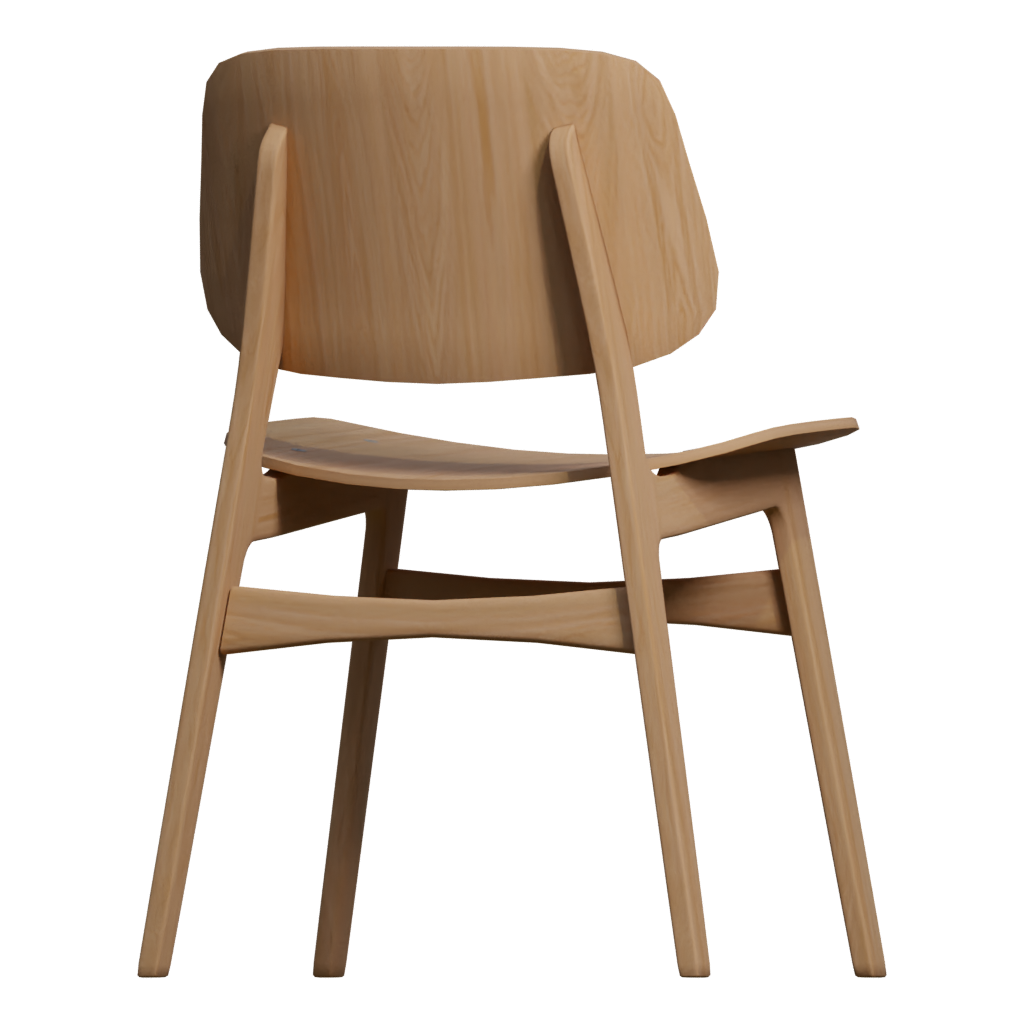 Back view of the Chair 3D model
