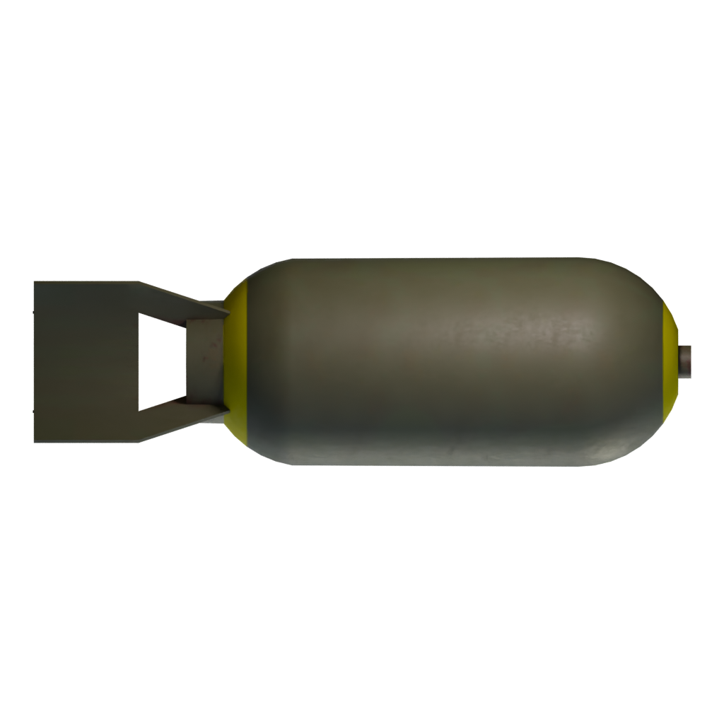 Bottom view of the Nukerocket 3D model