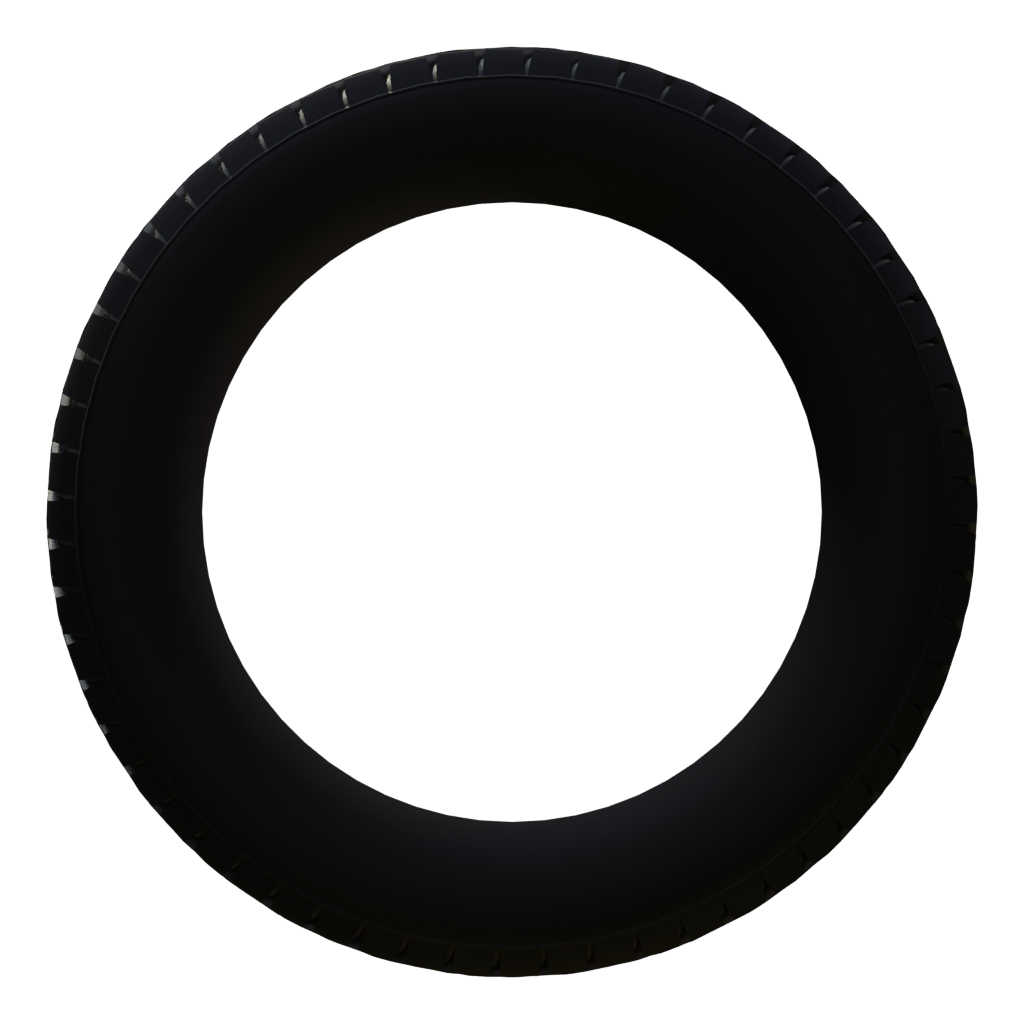 Left view of the Car Tire 3D model