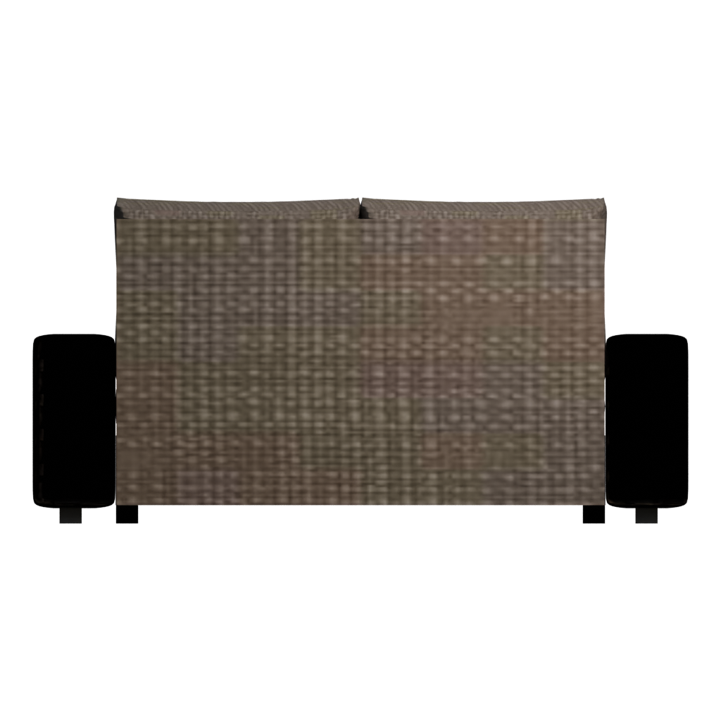 Back view of the Sofa 3D model