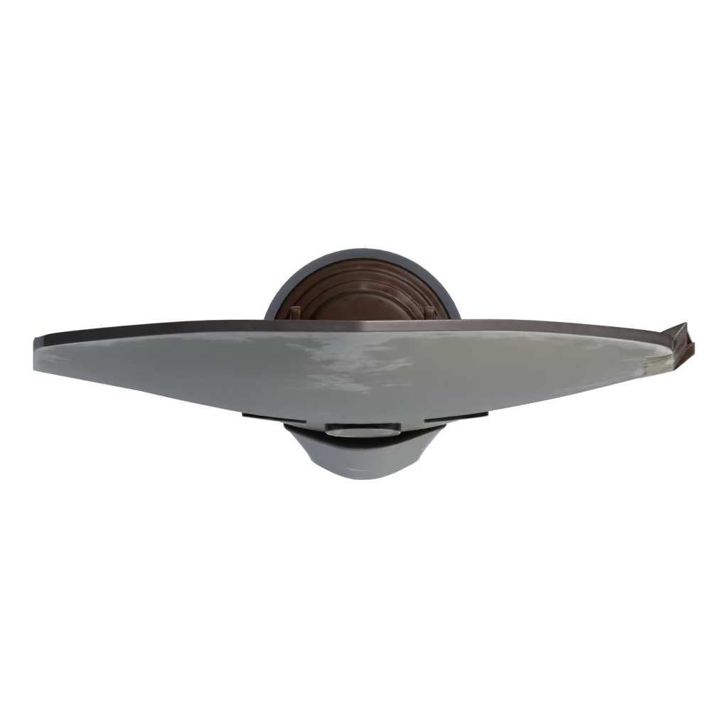 Bottom view of the Militaryshovel 3D model