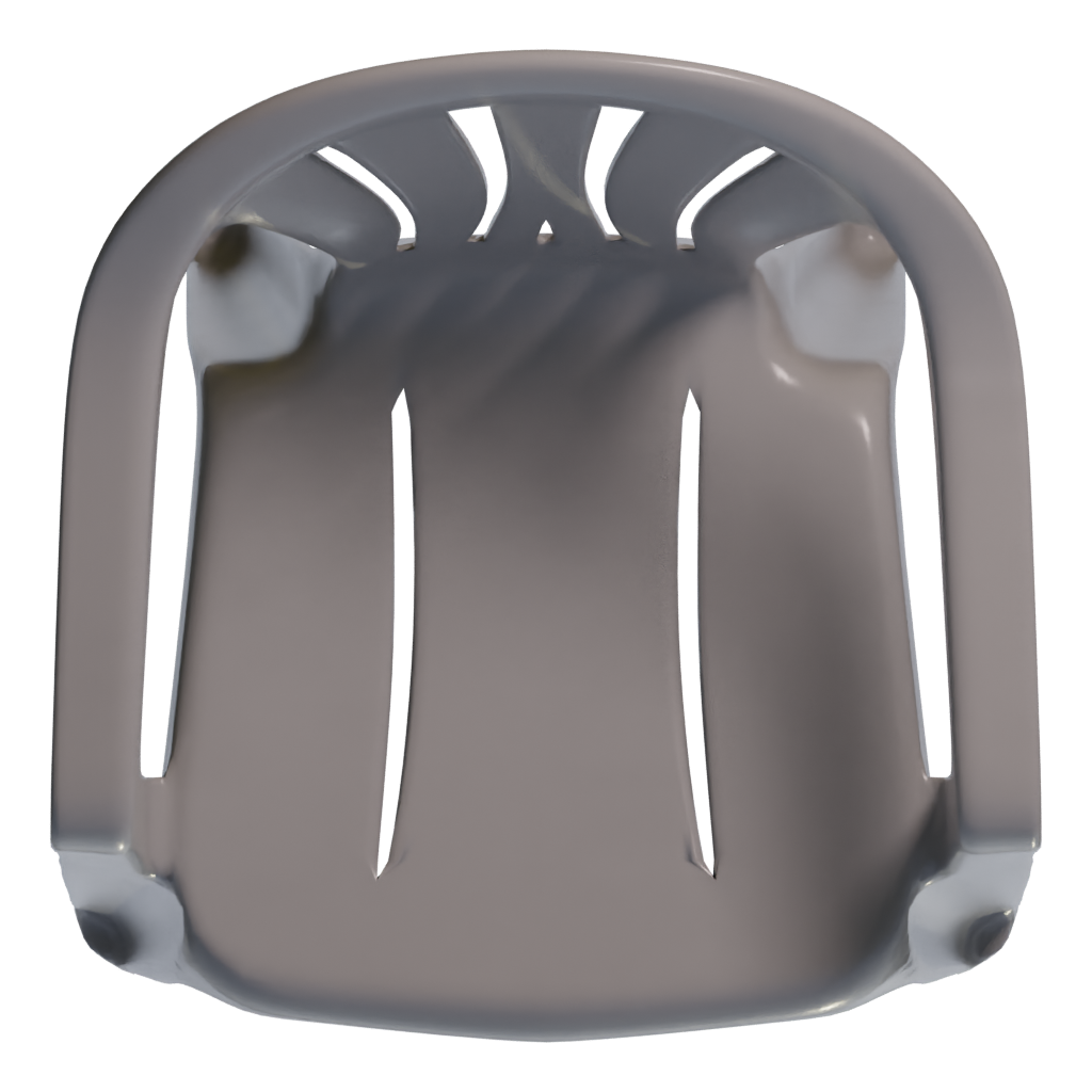Top view of the Plastic Monobloc Chair 3D model