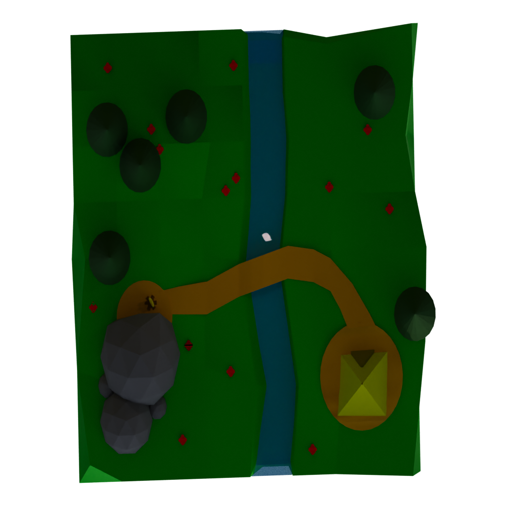 Top view of the Farm Landscape 3D model