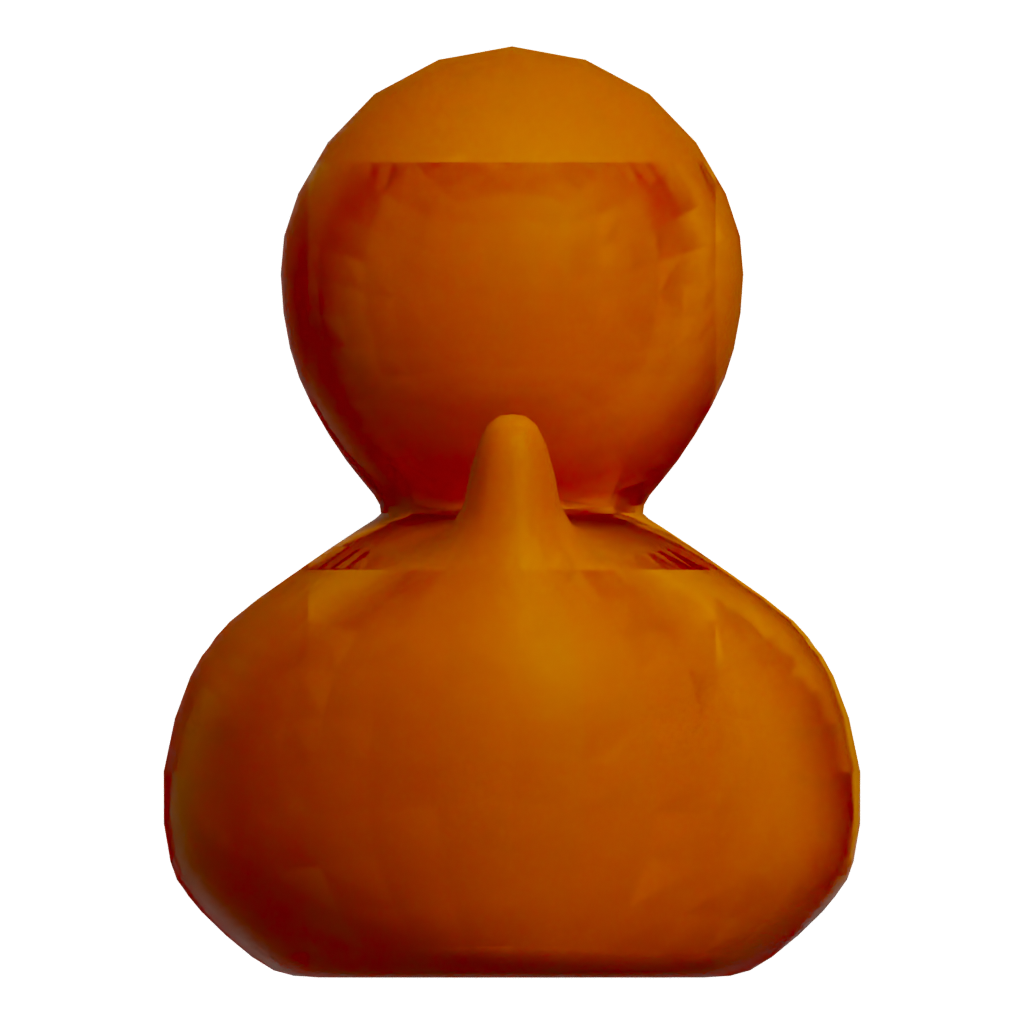 Back view of the Rubber Duck Toy 3D model