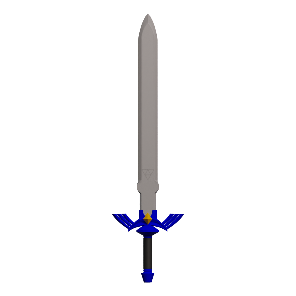 Front view of the Zelda Sword 3D model