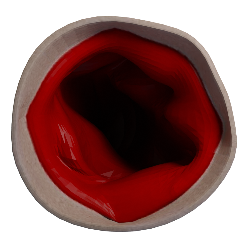 Bottom view of the Free Hand Painted Christmas Hat 3D model