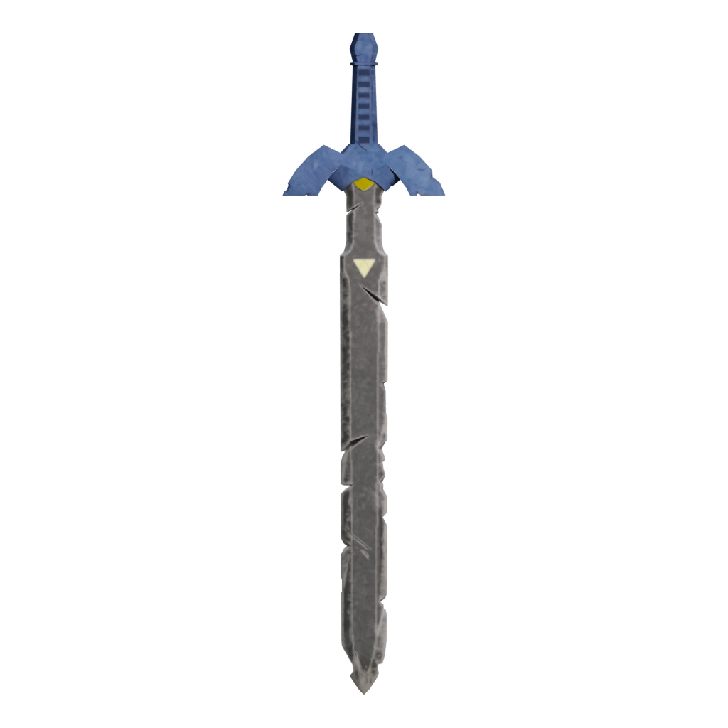 Back view of the Master Sword The Legend Of Zelda 3D model