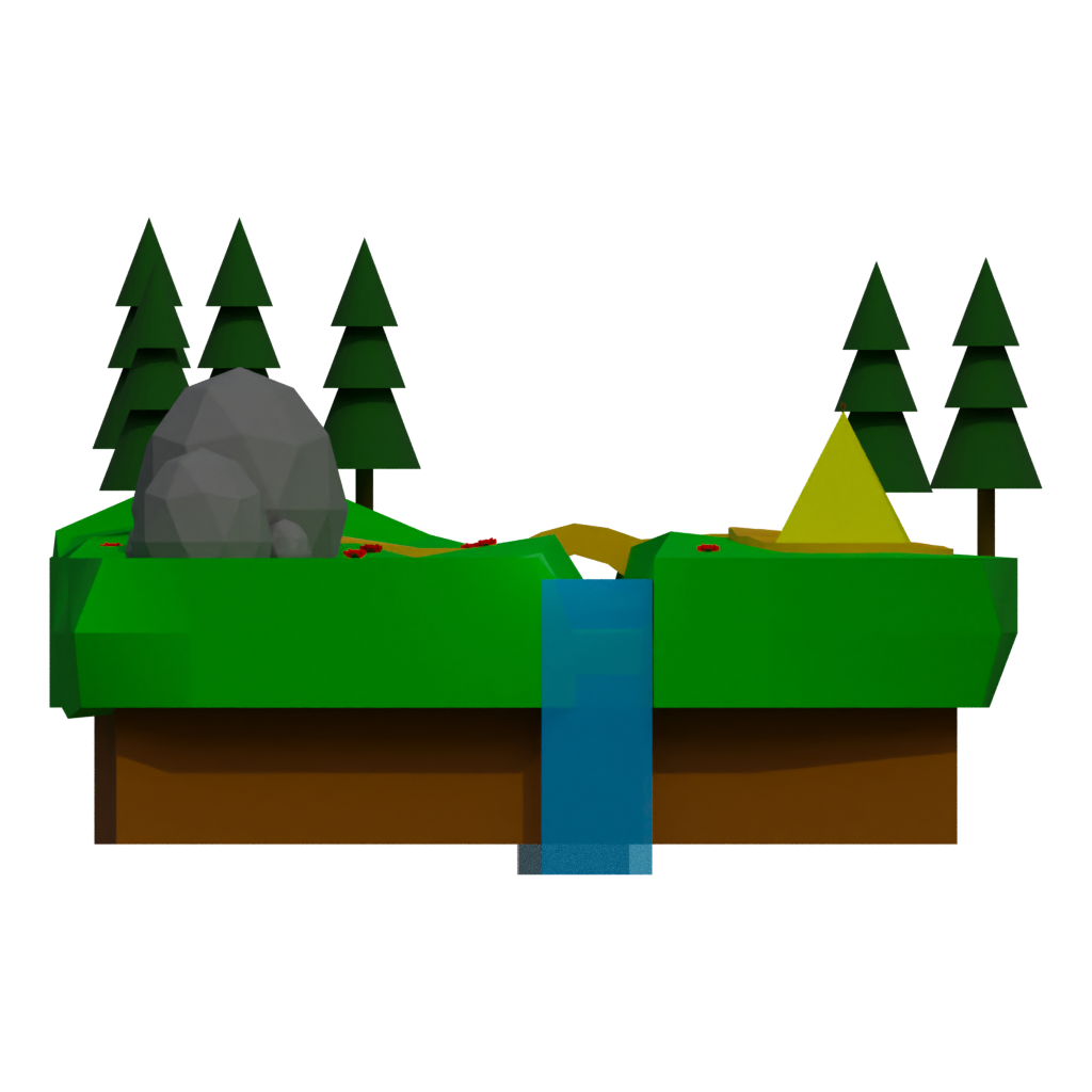 Front view of the Farm Landscape 3D model